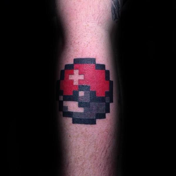 Male Pokeball Tattoo Design Inspiration