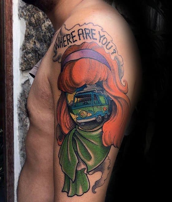 Male Scooby Doo Tattoo Design Inspiration