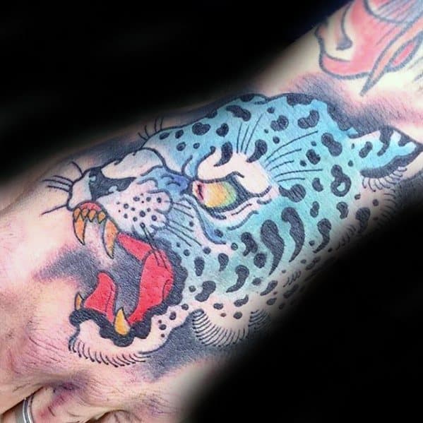 Male Snow Leopard Tattoo Ideas
