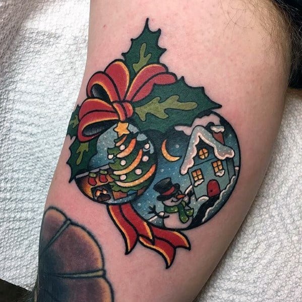 Male Snowman Themed Tattoo Inspiration
