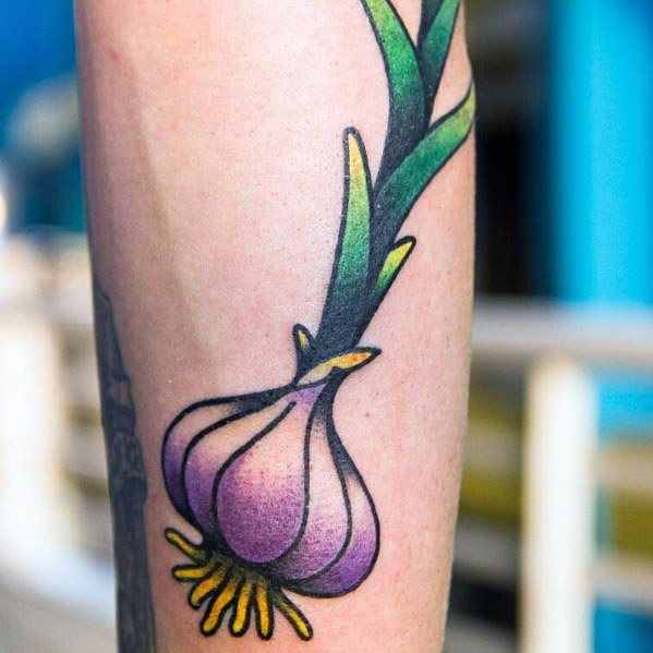 Male Tattoo Ideas Garlic Themed