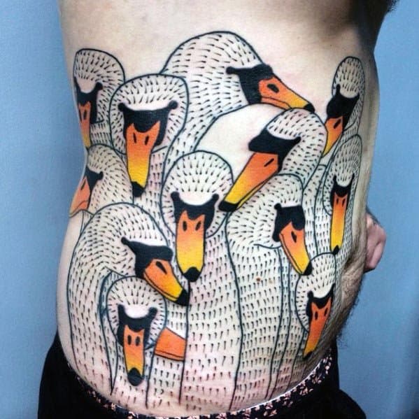 Male Tattoo Ideas Goose Themed