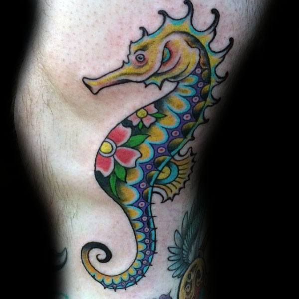25 Charming Seahorse Tattoo Design Examples