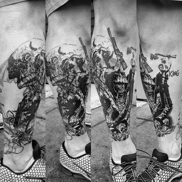 Male Tattoo With Evil Dead Design