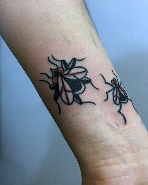Male Tattoo With Fly Design