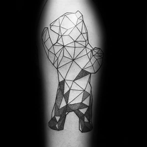 Male Tattoo With Geometric Animal Design