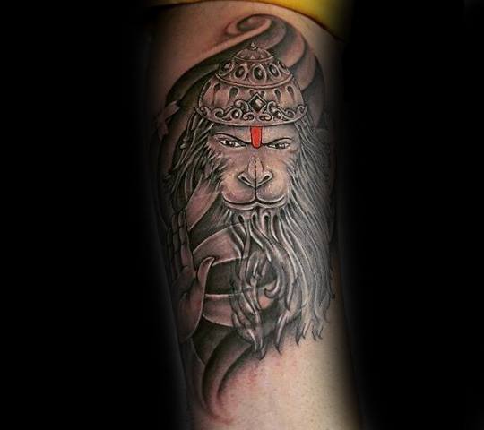 Male Tattoo With Hanuman Design Hinduism Arm
