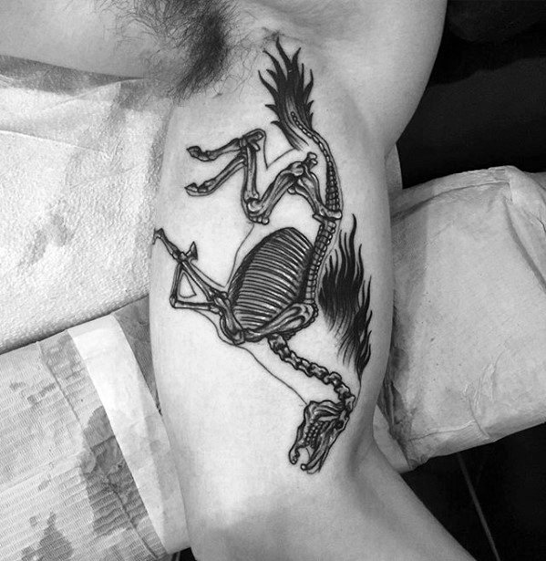 Male Tattoo With Horse Design