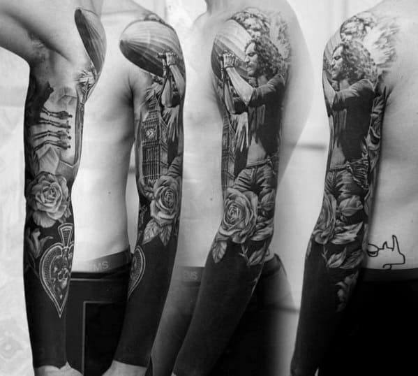Male Tattoo With Led Zeppelin Design