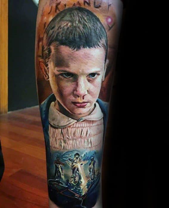 Male Tattoo With Stranger Things Design
