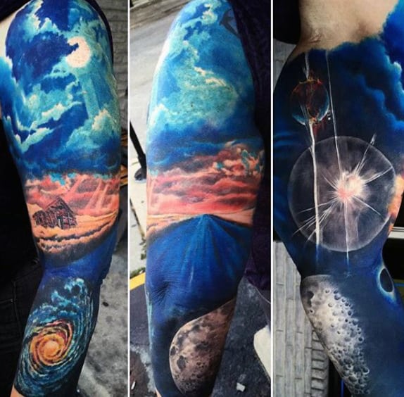 Male Tattoos Of Constellations