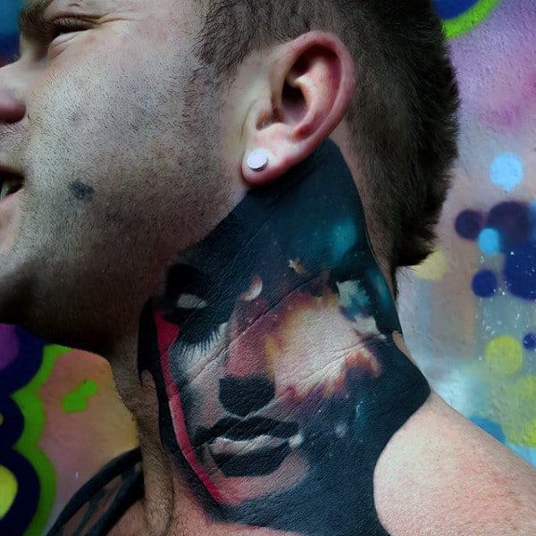 Tattoo uploaded by rcallejatattoo  Insane looking eye tattoo on the neck  done by Craig Cardwell CraigCardwell surreal painterly eye necktattoo   Tattoodo