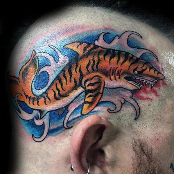 Male Tiger Shark Tattoo Ideas