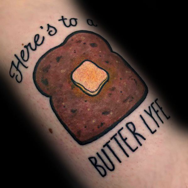 30 Toast Tattoo Ideas For Men Sliced Designs