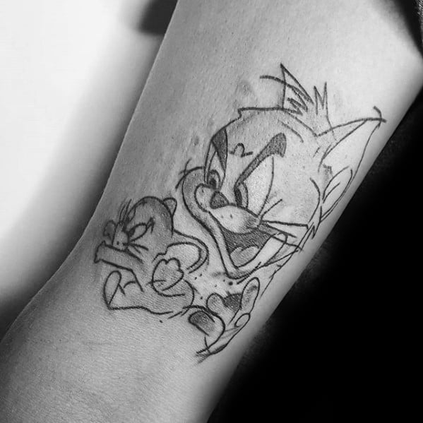 Male Tom And Jerry Tattoo Ideas