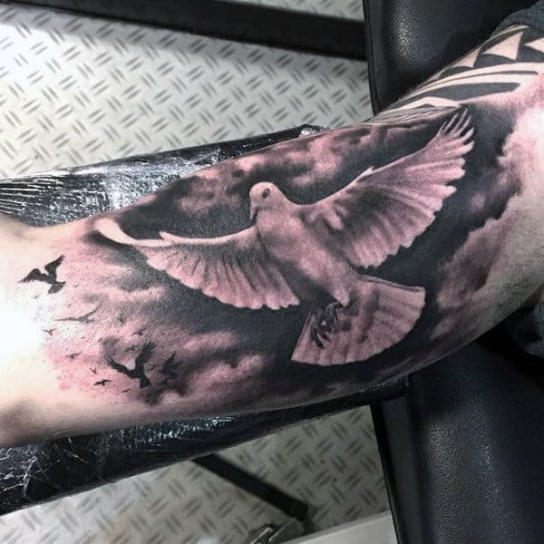 50 Dove Tattoos For Men  Soaring Designs With Harmony