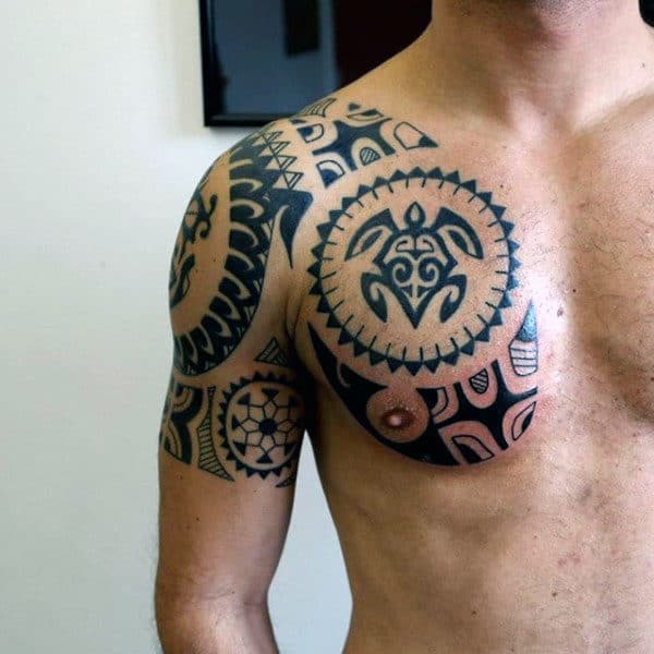 Male Tribal Shoulder Tattoo