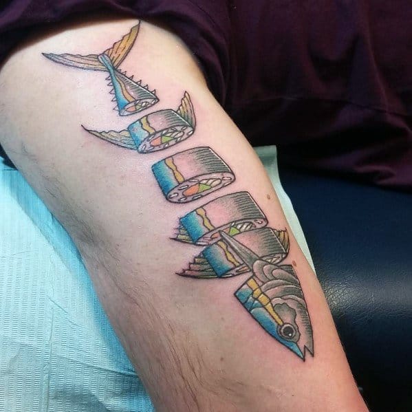 Male Tuna Themed Tattoo Inspiration
