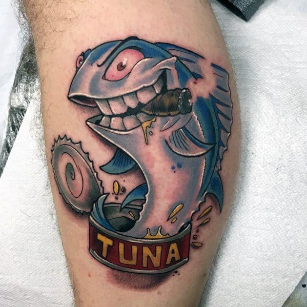 Male Tuna Themed Tattoos
