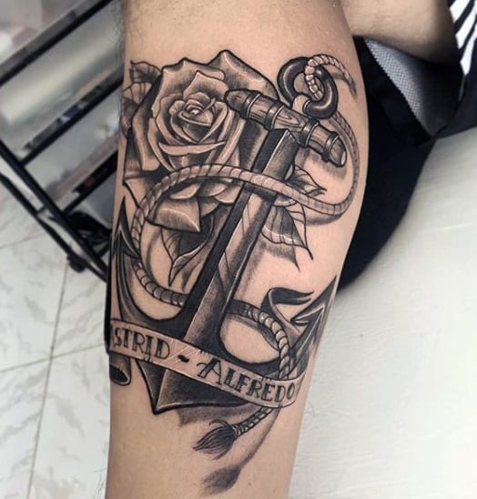 Male With Anchor Tattoo