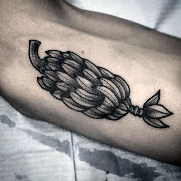 Banana leaf tattoo by Kirk Budden  Tattoogridnet  Tattoos Collar bone  tattoo Ankle tattoo designs