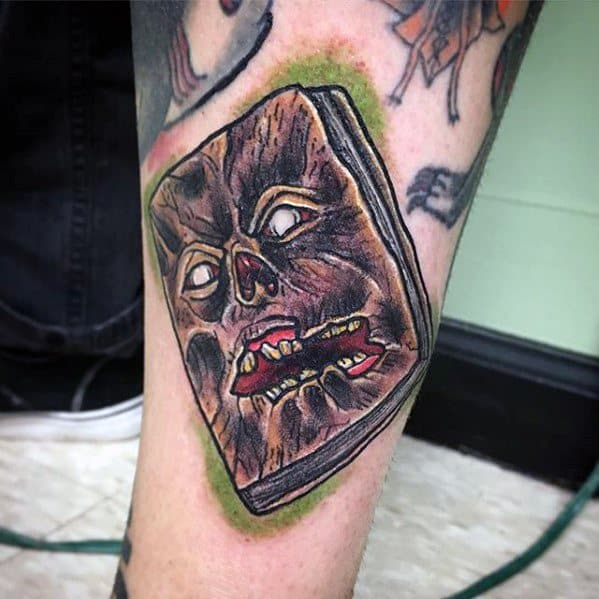 Male With Cool Evil Dead Tattoo Design