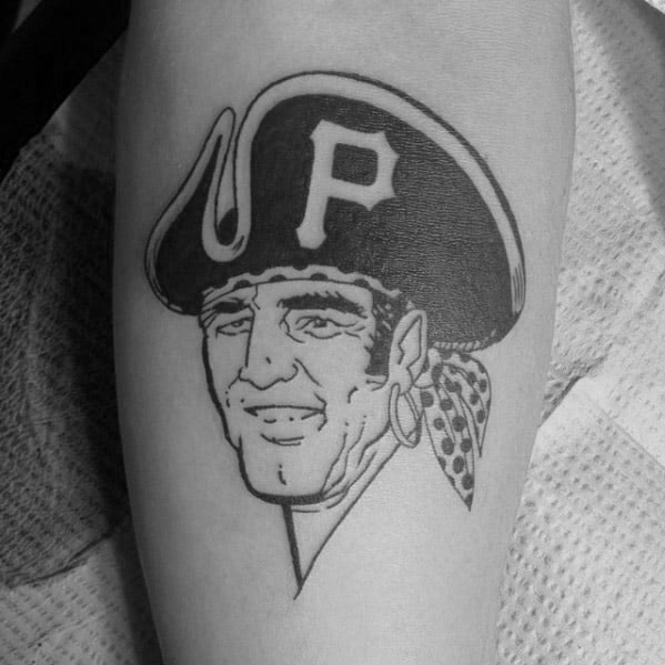 Male With Cool Pittsburgh Pirates Tattoo Design