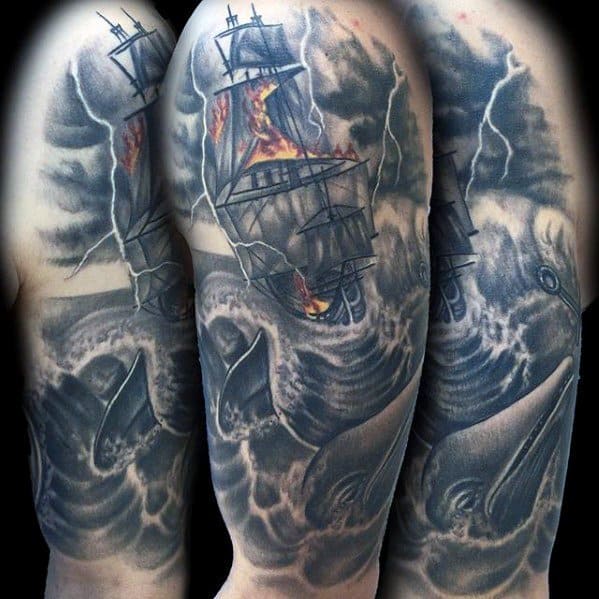 16 Intense Good And Bad Weather Tattoos  Storm tattoo Tattoo designs men  Lightning tattoo