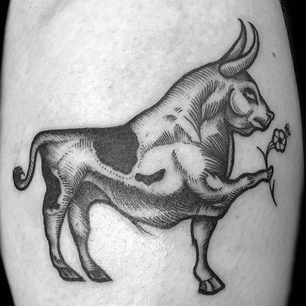 Male With Cow Tattoos