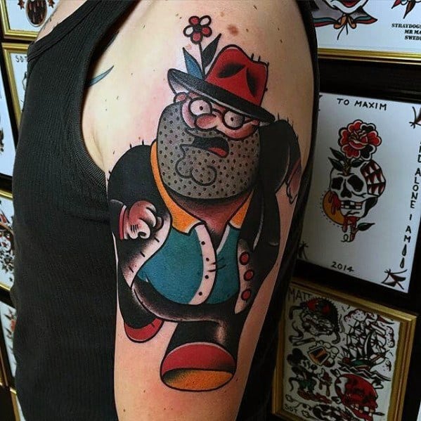 Male With Family Guy Tattoos