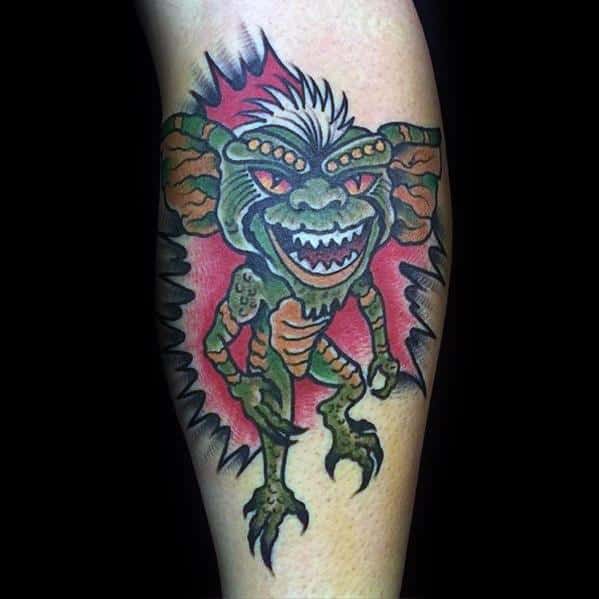 Male With Gremlin Tattoos