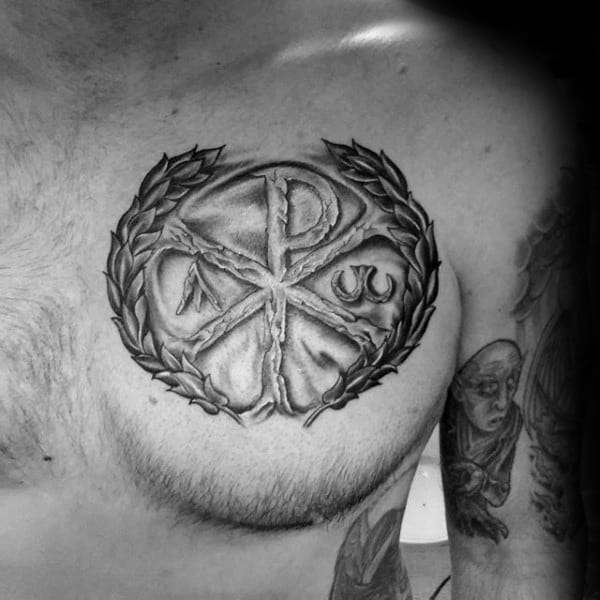Free Friday I dont have any tattoos Considering something like this Chi  Rho on my bicep What do you all think   rCatholicism