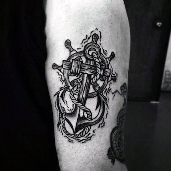 70 Ship Wheel Tattoo Designs For Men A Meaningful Voyage