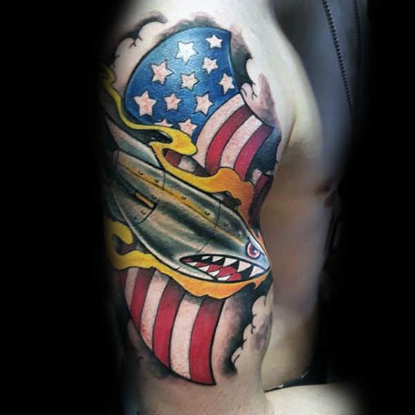 American flag tattoo  American flag tattoo Traditional tattoo Flag tattoo
