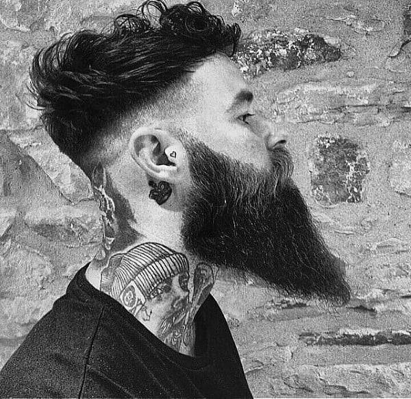 Man With Beard And Undercut Haircut