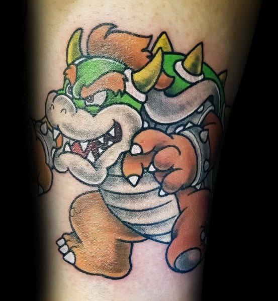 Man With Bowser Tattoo Design