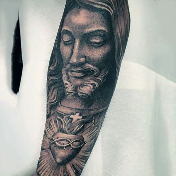 Premium Vector  Jesus tattoo vector art illustration