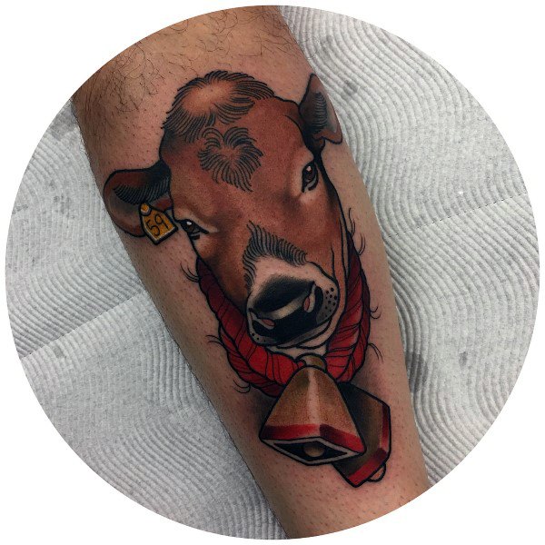 Man With Farming Tattoo Design