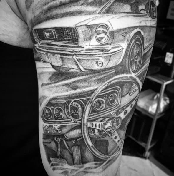 60 Ford Tattoos For Men Automotive Design Ideas