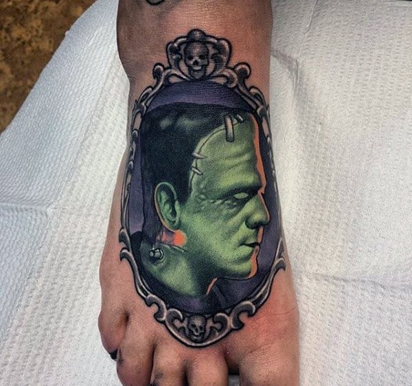 Hold Fast Tattoo Studio  Got to do this Frankenstein monster tattoo on  bakerthebarber11 really enjoyed doing this Thanks for coming in mate  holdfasttattoo tattoo oldschool trad traditionaltattoo traditional  boldwillhold frankenstein monster 