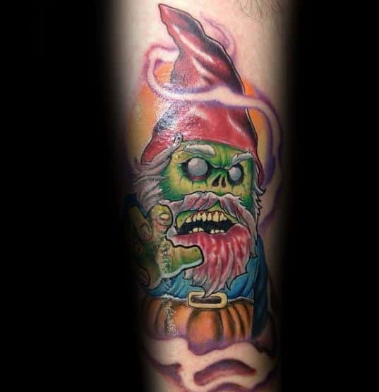 Man With Gnome Tattoo Design