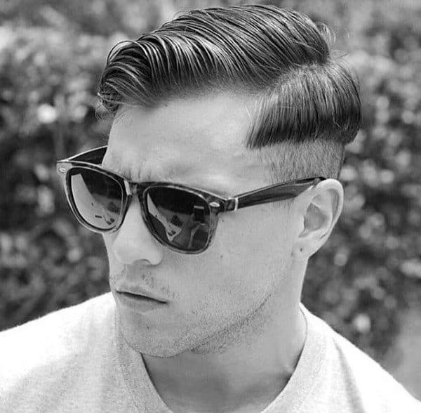Man With Sharp Old School Hairstyle