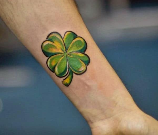 60 Four Leaf Clover Tattoo Designs For Men  Good Luck Ink Ideas  Clover  tattoos Four leaf clover tattoo Tattoo designs men