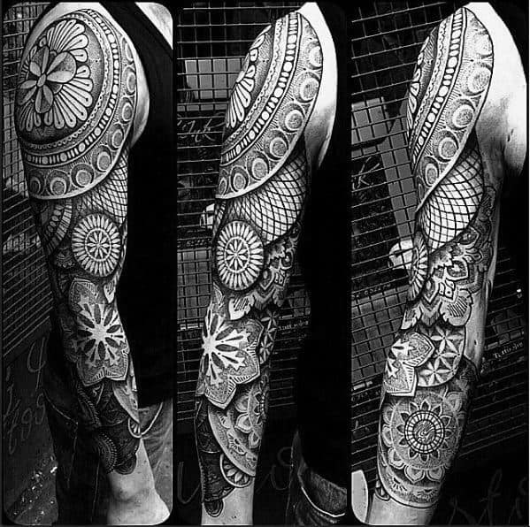 projekt tatuażu mandala Ideas For Males Full Sleeve