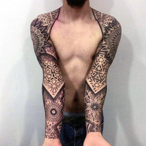 Mandala Tattoo Designs For Guys Both Arms