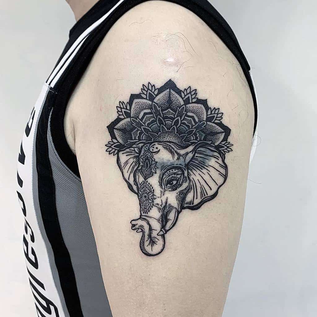 mandala upper arm tattoos for men linsey_tattooer