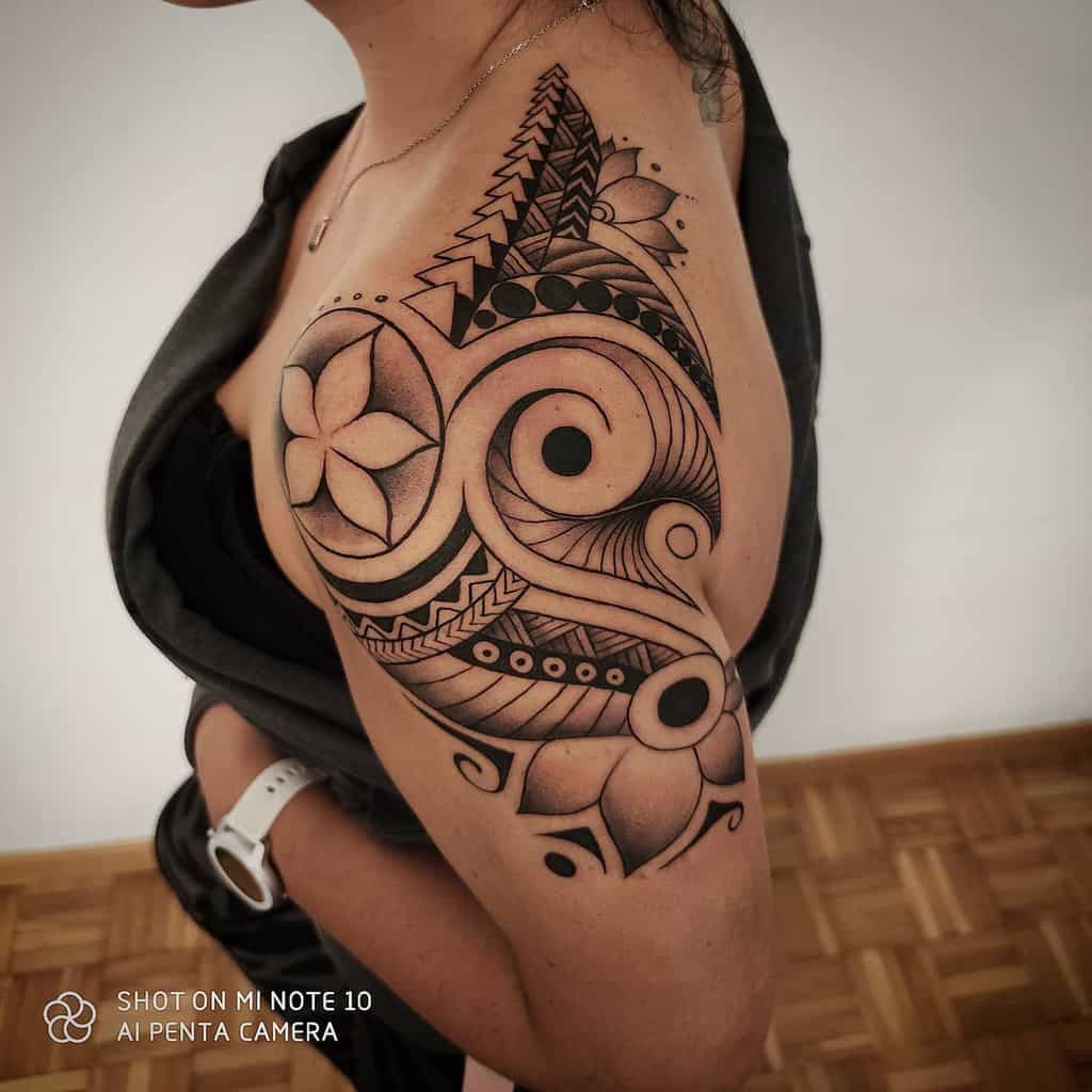 mandala upper arm tattoos for women bmatattoo