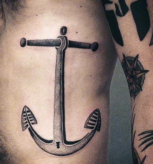 Manly Anchor Tattoos For Men