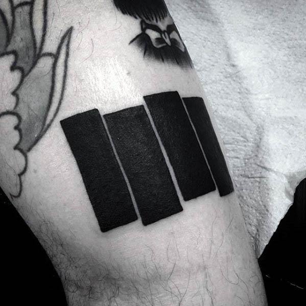 Manly Black Flag Tattoo Design Ideas For Men On Arm