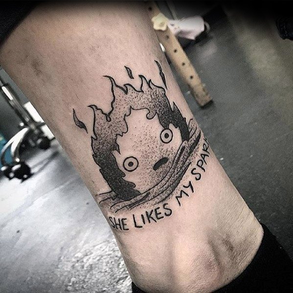 Ramón on Twitter Hugo Tattooer gt Calcifer tattoo ink art ghibli  minimal httpstcoqKoQUnXHFe  Twitter